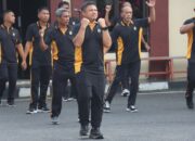 Mempererat Silaturrahmi dan Jaga Stamina, Polres Pamekasan Gelar Senam Bersama Dengan Bahayangkari