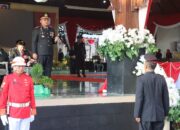 Kapolres Pamekasan Pimpin Upacara Penurunan Bendera HUT RI Ke-80