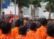 Kapolres Pamekasan Pimpin Apel Gelar Kesiapan Dalam Rangka Tanggap Darurat Bencana Hidrometeorologi