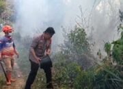 Kapolres Mamasa Pimpin Langsung Pemadaman Kebakaran Hutan di Poros Mamasa-Lambanan