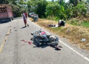 Kecelakaan di Tikungan Tajam, Personel Polsek Sarudu Datangi TKP