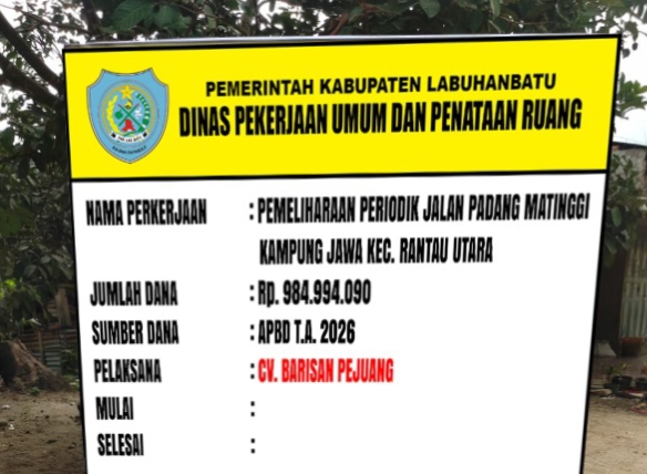 Plang Proyek CV Barisan Perjuang